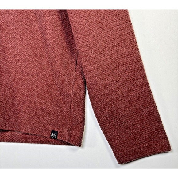 Southern Tide Men's XXL Outbound Quarter Zip Pullover Brown Heather Waffle Knit - Picture 6 of 13